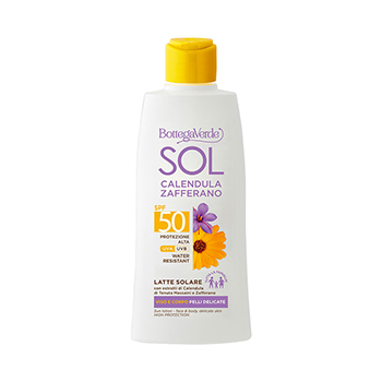 SOL Calendula Zafferano - Sun lotion - face and body - delicate skin - for  the whole family* - with extracts of Calendula from Tenuta Massaini and  Saffron - SPF 50 high